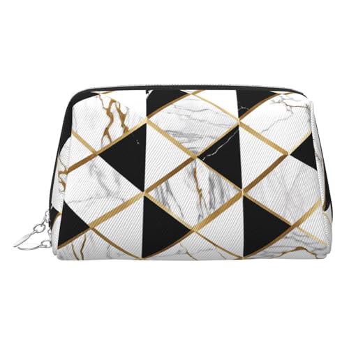 EZDLOWVBA Kosmetiktasche für Damen, mit Reißverschluss, mit Marmor-Textur, leicht, Leder, Schwarz und Weiß, silber, Einheitsgröße EZDLOWVBA Kosmetiktasche für Damen, mit Reißverschluss, mit Marmor-Textur, leicht, Leder, Schwarz und Weiß, silber, Einheitsgröße von EZDLOWVBA
