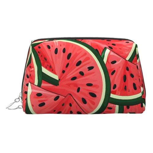 EZDLOWVBA Kosmetiktasche für Damen, mit Reißverschluss, mit Wassermelonen-Druck, leicht, Leder, Rot, silber, Einheitsgröße EZDLOWVBA Kosmetiktasche für Damen, mit Reißverschluss, mit Wassermelonen-Druck, leicht, Leder, Rot, silber, Einheitsgröße von EZDLOWVBA