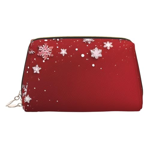 EZDLOWVBA Kosmetiktasche für Damen, mit Weihnachtsdruck, Reißverschluss, leichte Leder-Make-up-Tasche, gold, Einheitsgröße EZDLOWVBA Kosmetiktasche für Damen, mit Weihnachtsdruck, Reißverschluss, leichte Leder-Make-up-Tasche, gold, Einheitsgröße von EZDLOWVBA