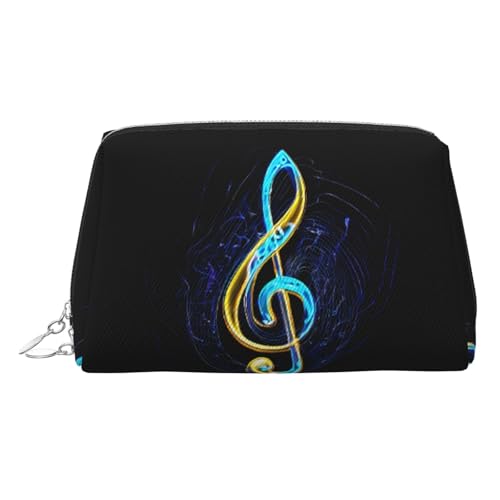 EZDLOWVBA Kosmetiktasche für Damen, mit buntem Musikdruck, Reißverschluss, Make-up-Tasche, Kulturbeutel, leichte Leder-Make-up-Tasche, silber, Einheitsgröße EZDLOWVBA Kosmetiktasche für Damen, mit buntem Musikdruck, Reißverschluss, Make-up-Tasche, Kulturbeutel, leichte Leder-Make-up-Tasche, silber, Einheitsgröße von EZDLOWVBA