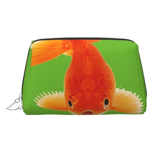 EZDLOWVBA Kosmetiktasche für Damen, mit echtem Fischdruck, Reißverschluss, Make-up-Tasche, Kulturbeutel, leichte Leder-Make-up-Tasche, silber, Einheitsgröße EZDLOWVBA Kosmetiktasche für Damen, mit echtem Fischdruck, Reißverschluss, Make-up-Tasche, Kulturbeutel, leichte Leder-Make-up-Tasche, silber, Einheitsgröße von EZDLOWVBA