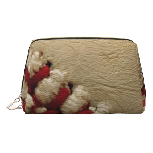 EZDLOWVBA Kosmetiktasche mit Baseball-Druck, für Damen, Reißverschluss, Make-up-Tasche, Kulturbeutel, leichte Leder-Make-up-Tasche, gold, Einheitsgröße EZDLOWVBA Kosmetiktasche mit Baseball-Druck, für Damen, Reißverschluss, Make-up-Tasche, Kulturbeutel, leichte Leder-Make-up-Tasche, gold, Einheitsgröße von EZDLOWVBA