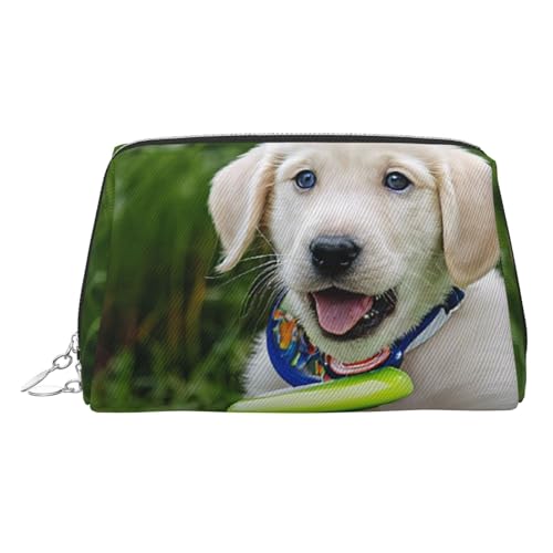 EZDLOWVBA Kosmetiktasche mit Bichon-Frisé-Motiv, für Damen, mit Reißverschluss, leichte Make-up-Tasche aus Leder, silber, Einheitsgröße EZDLOWVBA Kosmetiktasche mit Bichon-Frisé-Motiv, für Damen, mit Reißverschluss, leichte Make-up-Tasche aus Leder, silber, Einheitsgröße von EZDLOWVBA