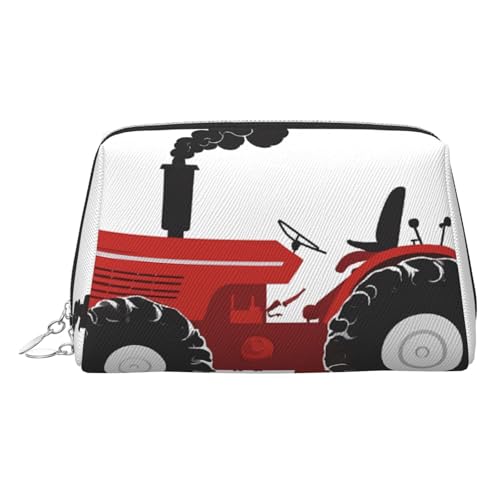 EZDLOWVBA Kosmetiktasche mit Cartoon-Traktor-Druck, für Damen, Reißverschluss, Make-up-Tasche, Kulturbeutel, leichte Leder-Make-up-Tasche, silber, Einheitsgröße EZDLOWVBA Kosmetiktasche mit Cartoon-Traktor-Druck, für Damen, Reißverschluss, Make-up-Tasche, Kulturbeutel, leichte Leder-Make-up-Tasche, silber, Einheitsgröße von EZDLOWVBA