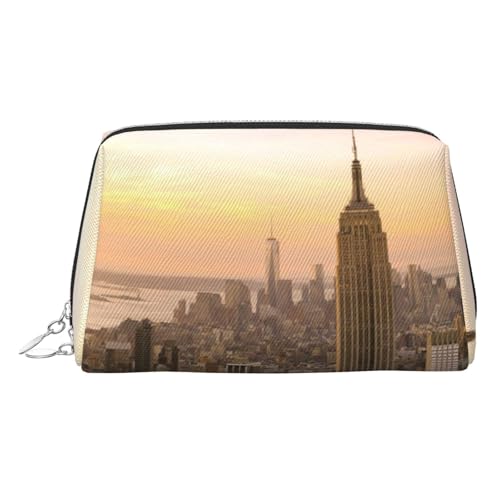 EZDLOWVBA Kosmetiktasche mit Empire State Building Print für Damen, Reißverschluss, Make-up-Tasche, Kulturbeutel, leicht, Leder, silber, Einheitsgröße EZDLOWVBA Kosmetiktasche mit Empire State Building Print für Damen, Reißverschluss, Make-up-Tasche, Kulturbeutel, leicht, Leder, silber, Einheitsgröße von EZDLOWVBA