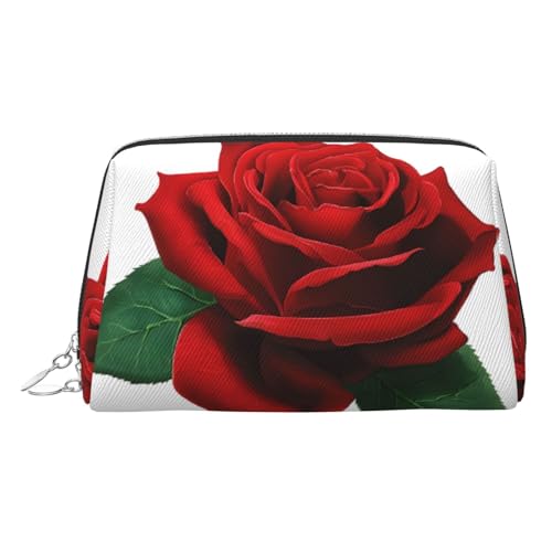 EZDLOWVBA Kosmetiktasche mit Gothic-Rosen-Aufdruck, für Damen, Reißverschluss, Make-up-Tasche, Kulturbeutel, leicht, Leder, silber, Einheitsgröße EZDLOWVBA Kosmetiktasche mit Gothic-Rosen-Aufdruck, für Damen, Reißverschluss, Make-up-Tasche, Kulturbeutel, leicht, Leder, silber, Einheitsgröße von EZDLOWVBA