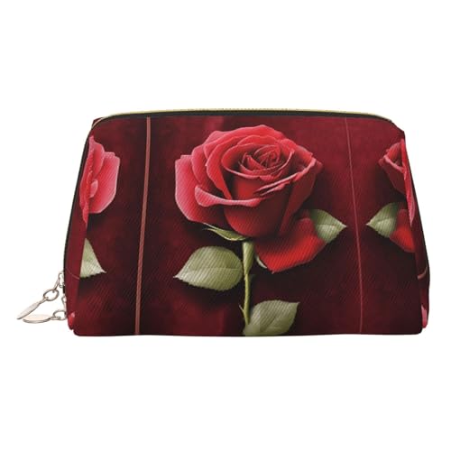 EZDLOWVBA Kosmetiktasche mit Gothic-Rosen-Aufdruck, für Damen, Reißverschluss, Make-up-Tasche, Kulturbeutel, leichte Leder-Make-up-Tasche, gold, Einheitsgröße EZDLOWVBA Kosmetiktasche mit Gothic-Rosen-Aufdruck, für Damen, Reißverschluss, Make-up-Tasche, Kulturbeutel, leichte Leder-Make-up-Tasche, gold, Einheitsgröße von EZDLOWVBA