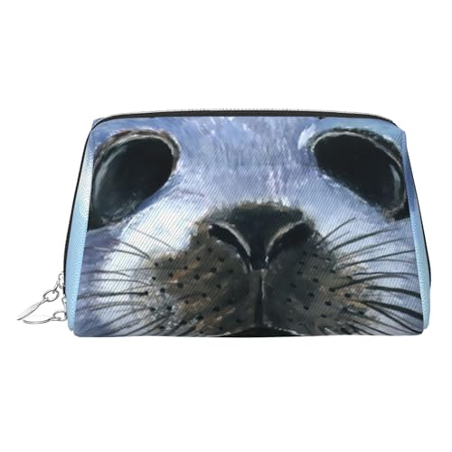 EZDLOWVBA Kosmetiktasche mit Harfen-Siegel, Malerei, Tapetendruck, Damen, Reise-Kosmetiktasche, Organizer, Reißverschluss, Make-up-Tasche, Kulturbeutel, leichte Leder-Make-up-Tasche, silber EZDLOWVBA Kosmetiktasche mit Harfen-Siegel, Malerei, Tapetendruck, Damen, Reise-Kosmetiktasche, Organizer, Reißverschluss, Make-up-Tasche, Kulturbeutel, leichte Leder-Make-up-Tasche, silber von EZDLOWVBA