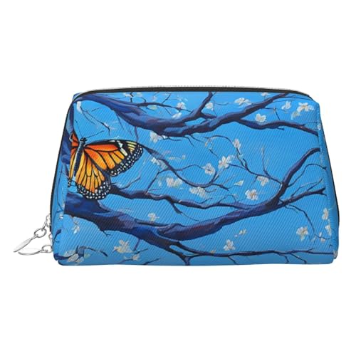 EZDLOWVBA Kosmetiktasche mit Libellen-Druck, für Damen, Reißverschluss, Make-up-Tasche, Kulturbeutel, leicht, Leder, silber, Einheitsgröße EZDLOWVBA Kosmetiktasche mit Libellen-Druck, für Damen, Reißverschluss, Make-up-Tasche, Kulturbeutel, leicht, Leder, silber, Einheitsgröße von EZDLOWVBA