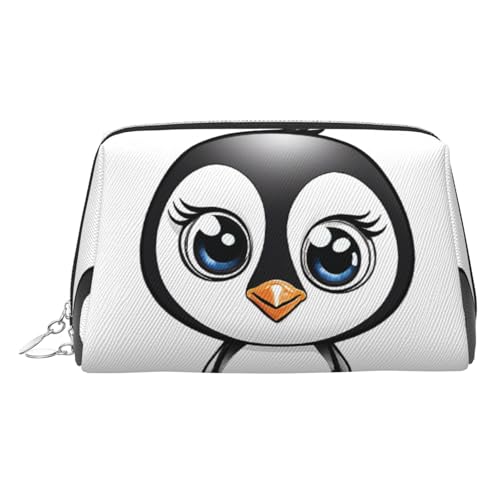 EZDLOWVBA Kosmetiktasche mit Reißverschluss und Aufschrift "I Love Penguins", leichte Leder-Make-up-Tasche, silber, Einheitsgröße EZDLOWVBA Kosmetiktasche mit Reißverschluss und Aufschrift "I Love Penguins", leichte Leder-Make-up-Tasche, silber, Einheitsgröße von EZDLOWVBA