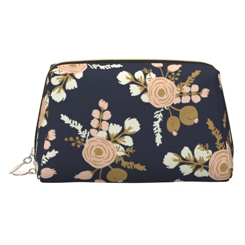 EZDLOWVBA Kosmetiktasche mit Rosen-Blumenmuster, für Damen, Reise-Kosmetiktasche, Organizer, Reißverschluss, Make-up-Tasche, Kulturbeutel, leichte Leder-Make-up-Tasche, gold, Einheitsgröße EZDLOWVBA Kosmetiktasche mit Rosen-Blumenmuster, für Damen, Reise-Kosmetiktasche, Organizer, Reißverschluss, Make-up-Tasche, Kulturbeutel, leichte Leder-Make-up-Tasche, gold, Einheitsgröße von EZDLOWVBA