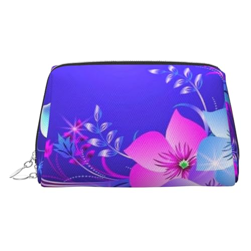 EZDLOWVBA Kosmetiktasche mit Schmetterlings-Aufdruck, für Damen, mit Reißverschluss, leichte Leder-Make-up-Tasche, silber, Einheitsgröße EZDLOWVBA Kosmetiktasche mit Schmetterlings-Aufdruck, für Damen, mit Reißverschluss, leichte Leder-Make-up-Tasche, silber, Einheitsgröße von EZDLOWVBA