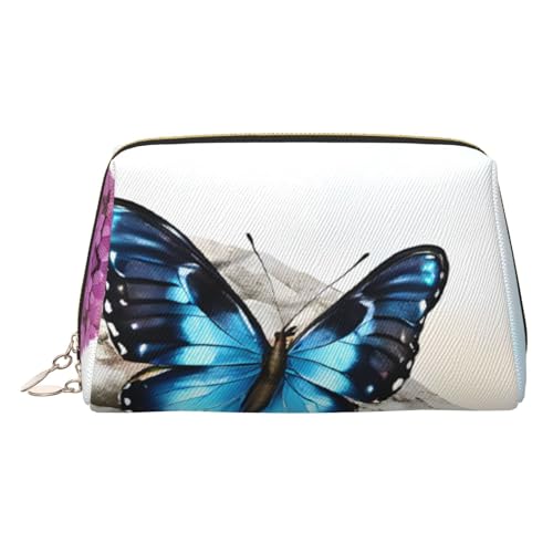 EZDLOWVBA Kosmetiktasche mit Zen-Design, Schmetterlings-Druck, für Damen, Reißverschluss, Make-up-Tasche, Kulturbeutel, leichte Leder-Make-up-Tasche, gold, Einheitsgröße EZDLOWVBA Kosmetiktasche mit Zen-Design, Schmetterlings-Druck, für Damen, Reißverschluss, Make-up-Tasche, Kulturbeutel, leichte Leder-Make-up-Tasche, gold, Einheitsgröße von EZDLOWVBA