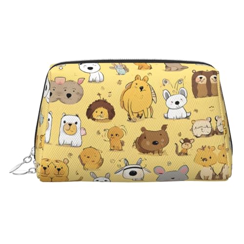 EZDLOWVBA Kosmetiktasche mit behaarten Frettchen-Aufdruck, für Damen, mit Reißverschluss, Make-up-Tasche, Kulturbeutel, leichte Leder-Make-up-Tasche, silber, Einheitsgröße EZDLOWVBA Kosmetiktasche mit behaarten Frettchen-Aufdruck, für Damen, mit Reißverschluss, Make-up-Tasche, Kulturbeutel, leichte Leder-Make-up-Tasche, silber, Einheitsgröße von EZDLOWVBA