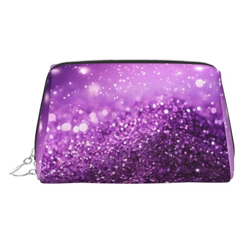 EZDLOWVBA Kosmetiktasche mit glitzerndem Glitzer-Aufdruck, für Damen, Reißverschluss, Make-up-Tasche, Kulturbeutel, leichte Leder-Make-up-Tasche, silber, Einheitsgröße EZDLOWVBA Kosmetiktasche mit glitzerndem Glitzer-Aufdruck, für Damen, Reißverschluss, Make-up-Tasche, Kulturbeutel, leichte Leder-Make-up-Tasche, silber, Einheitsgröße von EZDLOWVBA