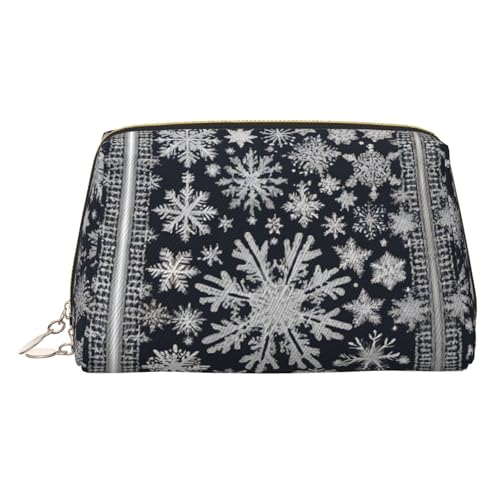 EZDLOWVBA Kosmetiktasche mit modernem Blumendruck, Reißverschluss, Kosmetiktasche, Kulturbeutel, leichte Leder-Make-up-Tasche, gold, Einheitsgröße von EZDLOWVBA