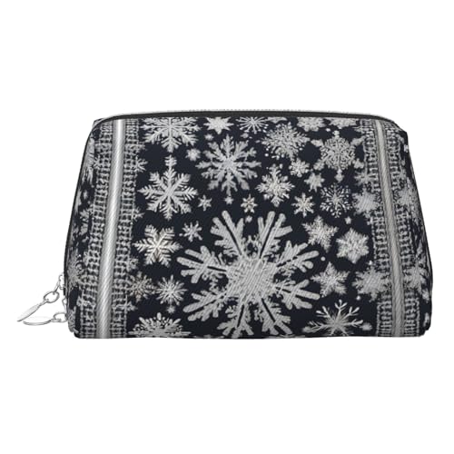 EZDLOWVBA Kosmetiktasche mit modernem Blumendruck, Reißverschluss, Kosmetiktasche, Kulturbeutel, leichte Leder-Make-up-Tasche, silber, Einheitsgröße EZDLOWVBA Kosmetiktasche mit modernem Blumendruck, Reißverschluss, Kosmetiktasche, Kulturbeutel, leichte Leder-Make-up-Tasche, silber, Einheitsgröße von EZDLOWVBA