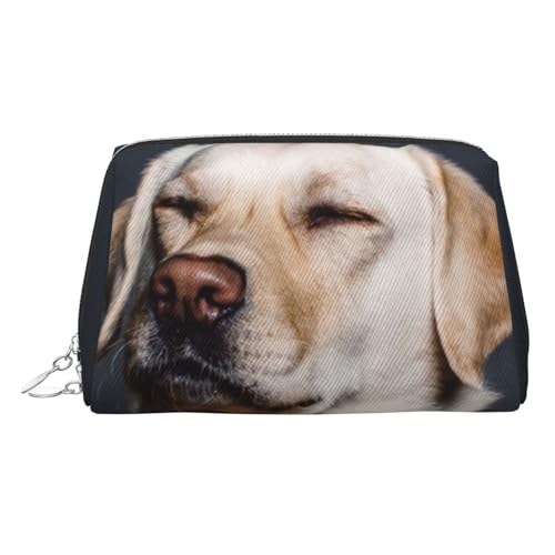 EZDLOWVBA Kosmetiktasche mit süßem Labrador-Hunde-Aufdruck, für Damen, mit Reißverschluss, Make-up-Tasche, Kulturbeutel, leichte Leder-Make-up-Tasche, silber, Einheitsgröße EZDLOWVBA Kosmetiktasche mit süßem Labrador-Hunde-Aufdruck, für Damen, mit Reißverschluss, Make-up-Tasche, Kulturbeutel, leichte Leder-Make-up-Tasche, silber, Einheitsgröße von EZDLOWVBA