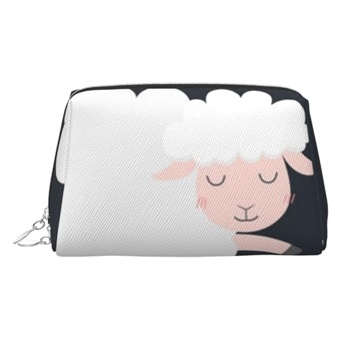 EZDLOWVBA Kosmetiktasche mit süßem Traum-Aufdruck, für Damen, mit Reißverschluss, leichte Leder-Make-up-Tasche, silber, Einheitsgröße EZDLOWVBA Kosmetiktasche mit süßem Traum-Aufdruck, für Damen, mit Reißverschluss, leichte Leder-Make-up-Tasche, silber, Einheitsgröße von EZDLOWVBA