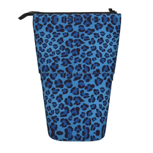 EZDLOWVBA Leopard Skin Animal Print Schreibwaren Tasche für Jungen & Mädchen Ständer Bleistifthalter Reißverschluss Federmäppchen Teleskopkoffer Studenten & Büro Mittelschule von EZDLOWVBA