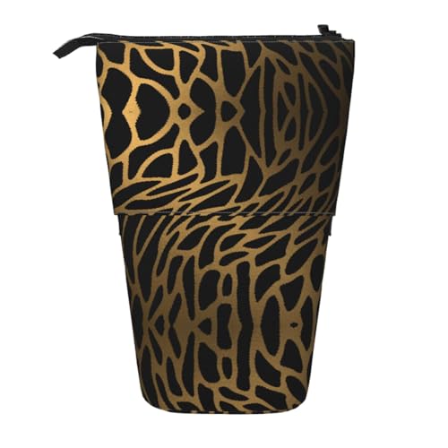 EZDLOWVBA Leopard Tiger Druck Schreibwaren Tasche für Jungen & Mädchen Ständer Bleistifthalter Reißverschluss Federmäppchen Teleskopkoffer Studenten & Büro Mittelschule von EZDLOWVBA