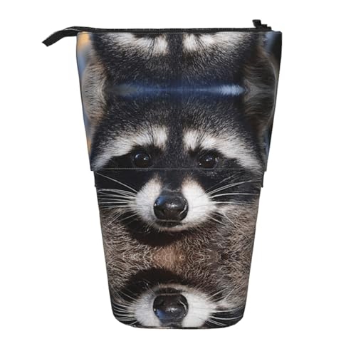 EZDLOWVBA Little Raccoon Face Print Schreibwarentasche für Jungen & Mädchen Ständer Bleistifthalter Reißverschluss Federmäppchen Teleskopkoffer Studenten & Büro Mittelschule EZDLOWVBA Little Raccoon Face Print Schreibwarentasche für Jungen & Mädchen Ständer Bleistifthalter Reißverschluss Federmäppchen Teleskopkoffer Studenten & Büro Mittelschule von EZDLOWVBA