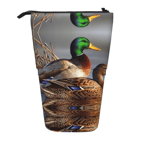 EZDLOWVBA Mallard Duck Print Schreibwarentasche für Jungen & Mädchen, Ständer Stifthalter, Reißverschluss Federmäppchen, Teleskopetui, Studenten & Büro Mittelschule EZDLOWVBA Mallard Duck Print Schreibwarentasche für Jungen & Mädchen, Ständer Stifthalter, Reißverschluss Federmäppchen, Teleskopetui, Studenten & Büro Mittelschule von EZDLOWVBA