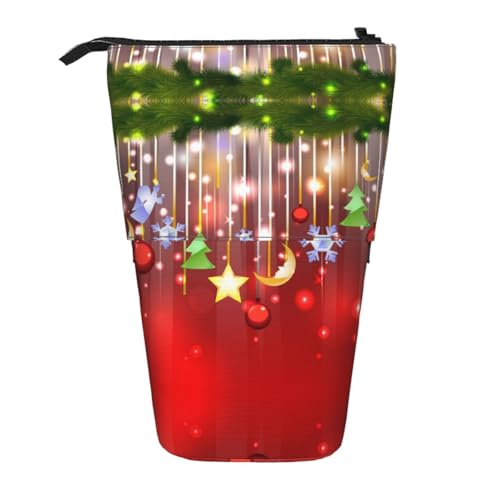 EZDLOWVBA Merry Christmas Print Stationery Bag for Boys & Girls, Stand Pencil Holder, Zip Pencil Case, Telescopic Case, Students & Office Middle School EZDLOWVBA Merry Christmas Print Stationery Bag for Boys & Girls, Stand Pencil Holder, Zip Pencil Case, Telescopic Case, Students & Office Middle School von EZDLOWVBA