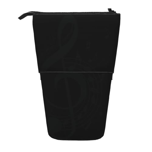 EZDLOWVBA Musikdruck Schreibwaren Tasche für Jungen & Mädchen, Ständer Stifthalter, Reißverschluss Federmäppchen, Teleskopetui, Studenten & Büro Mittelschule von EZDLOWVBA