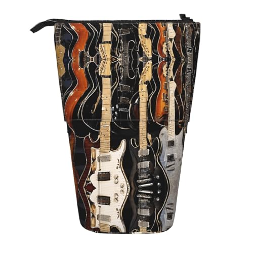 EZDLOWVBA Musikgitarre Druck Schreibwaren Tasche für Jungen & Mädchen Ständer Bleistifthalter Reißverschluss Federmäppchen Teleskopkoffer Studenten & Büro Mittelschule EZDLOWVBA Musikgitarre Druck Schreibwaren Tasche für Jungen & Mädchen Ständer Bleistifthalter Reißverschluss Federmäppchen Teleskopkoffer Studenten & Büro Mittelschule von EZDLOWVBA