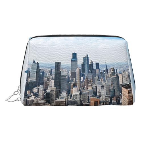 EZDLOWVBA New York Fashion City Print Damen Reise-Kosmetiktasche, Organizer, Reißverschluss, Make-up-Tasche, Kulturbeutel, leichte Leder-Make-up-Tasche, silber, Einheitsgröße EZDLOWVBA New York Fashion City Print Damen Reise-Kosmetiktasche, Organizer, Reißverschluss, Make-up-Tasche, Kulturbeutel, leichte Leder-Make-up-Tasche, silber, Einheitsgröße von EZDLOWVBA