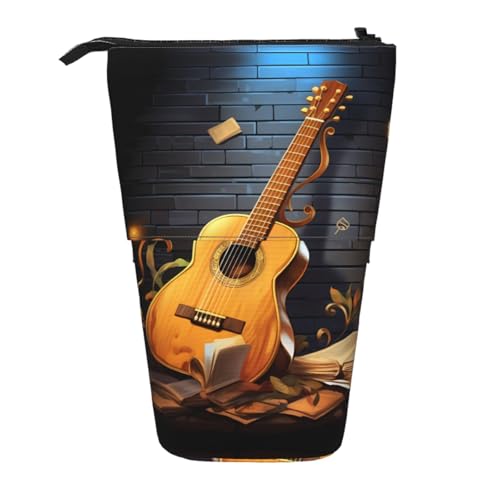 EZDLOWVBA Note Gitarre Druck Schreibwaren Tasche für Jungen & Mädchen Ständer Bleistifthalter Reißverschluss Federmäppchen Teleskopkoffer Studenten & Büro Mittelschule EZDLOWVBA Note Gitarre Druck Schreibwaren Tasche für Jungen & Mädchen Ständer Bleistifthalter Reißverschluss Federmäppchen Teleskopkoffer Studenten & Büro Mittelschule von EZDLOWVBA