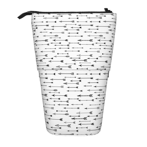 EZDLOWVBA Pfeildruck Schreibwaren Tasche für Jungen & Mädchen, Ständer Bleistifthalter, Reißverschluss Federmäppchen, Teleskopetui, Studenten & Büro Mittelschule von EZDLOWVBA