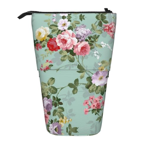 EZDLOWVBA Pfingstrose Druck Schreibwaren Tasche für Jungen & Mädchen Ständer Bleistifthalter Reißverschluss Federmäppchen Teleskopkoffer Studenten & Büro Mittelschule von EZDLOWVBA