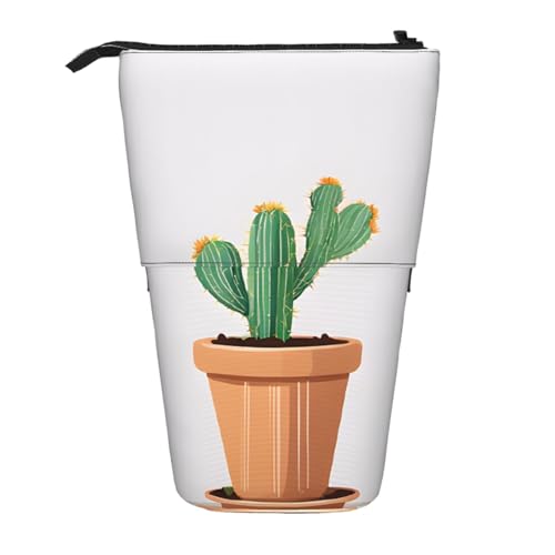 EZDLOWVBA Pflanzendruck Schreibwaren Tasche für Jungen & Mädchen, Ständer Stifthalter, Reißverschluss Federmäppchen, Teleskopetui, Studenten & Büro Mittelschule von EZDLOWVBA