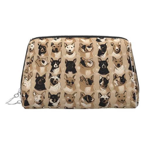 EZDLOWVBA Reise-Kosmetiktasche mit Labrador-Retriever-Hunde-Aufdruck, Reißverschluss, Make-up-Tasche, Kulturbeutel, leichte Leder-Make-up-Tasche, silber, Einheitsgröße EZDLOWVBA Reise-Kosmetiktasche mit Labrador-Retriever-Hunde-Aufdruck, Reißverschluss, Make-up-Tasche, Kulturbeutel, leichte Leder-Make-up-Tasche, silber, Einheitsgröße von EZDLOWVBA