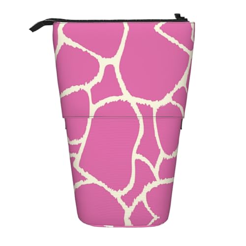EZDLOWVBA Rosa Giraffe Texture Print Schreibwaren Tasche für Jungen & Mädchen Ständer Bleistifthalter Reißverschluss Federmäppchen Teleskop Fall Studenten & Büro Mittelschule EZDLOWVBA Rosa Giraffe Texture Print Schreibwaren Tasche für Jungen & Mädchen Ständer Bleistifthalter Reißverschluss Federmäppchen Teleskop Fall Studenten & Büro Mittelschule von EZDLOWVBA