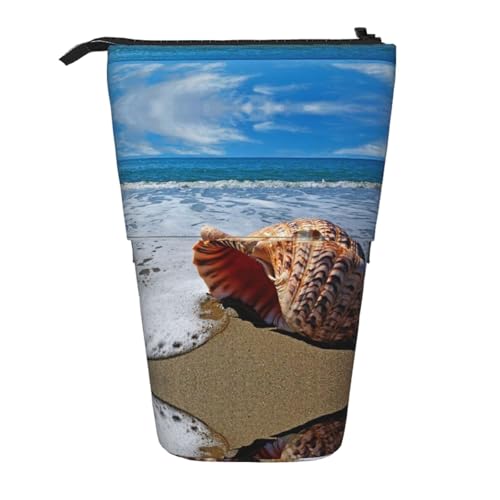 EZDLOWVBA Seaside Conch Print Schreibwaren Tasche für Jungen & Mädchen, Stand Bleistifthalter, Reißverschluss Federmäppchen, Teleskopetui, Studenten & Büro Mittelschule EZDLOWVBA Seaside Conch Print Schreibwaren Tasche für Jungen & Mädchen, Stand Bleistifthalter, Reißverschluss Federmäppchen, Teleskopetui, Studenten & Büro Mittelschule von EZDLOWVBA