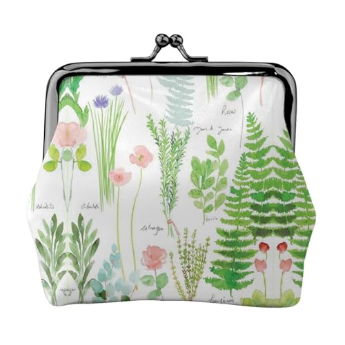 EZDLOWVBA Springtime Herb Garden Print Double Clasp Metal Frame Leather Kiss Lock Change Pouch Wallet for Women with Keys, Small Purses, Schwarz , Einheitsgröße EZDLOWVBA Springtime Herb Garden Print Double Clasp Metal Frame Leather Kiss Lock Change Pouch Wallet for Women with Keys, Small Purses, Schwarz , Einheitsgröße von EZDLOWVBA