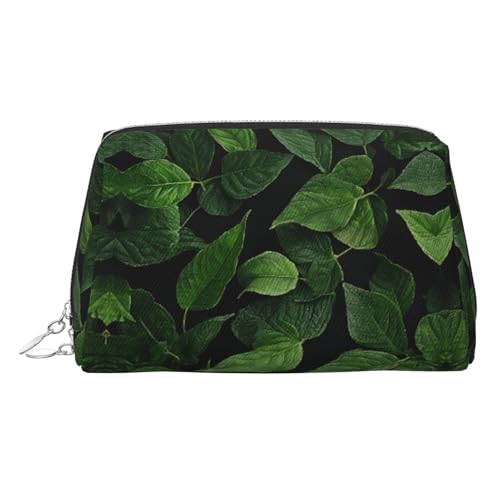 EZDLOWVBA St Patricks Day Kosmetiktasche für Damen, mit Blätteraufdruck, Reißverschluss, Make-up-Tasche, Kulturbeutel, leichte Leder-Make-up-Tasche, silber, Einheitsgröße EZDLOWVBA St Patricks Day Kosmetiktasche für Damen, mit Blätteraufdruck, Reißverschluss, Make-up-Tasche, Kulturbeutel, leichte Leder-Make-up-Tasche, silber, Einheitsgröße von EZDLOWVBA
