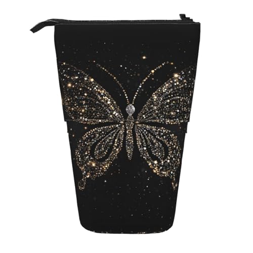 EZDLOWVBA Strass Schmetterling Druck Schreibwaren Tasche für Jungen & Mädchen Ständer Bleistifthalter Reißverschluss Federmäppchen Teleskop Fall Studenten & Büro Mittelschule EZDLOWVBA Strass Schmetterling Druck Schreibwaren Tasche für Jungen & Mädchen Ständer Bleistifthalter Reißverschluss Federmäppchen Teleskop Fall Studenten & Büro Mittelschule von EZDLOWVBA