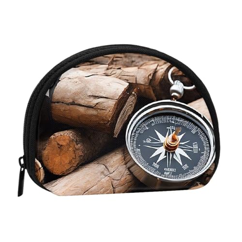 Law of the Compass Navigation Print Printed Mini Coin Purse with Zipper - Small Wallet for Women & Men, Compact Travel Money Organizer, Schwarz , Einheitsgröße von EZDLOWVBA