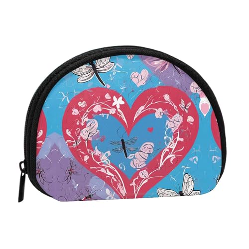 Mini-Geldbörse mit Reißverschluss, Motiv: Hund, Tier, Haustierdruck, kleine Geldbörse für Damen und Herren, kompakter Reisegeldorganisator, Schwarz , Einheitsgröße von EZDLOWVBA