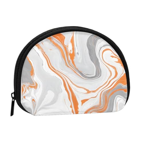 Mini-Münzgeldbörse mit Marmor-Textur, Kupferspritzer-Druck, bedruckt, mit Reißverschluss, kleine Geldbörse für Damen und Herren, kompakter Reise-Geldorganizer, Schwarz , Einheitsgröße von EZDLOWVBA