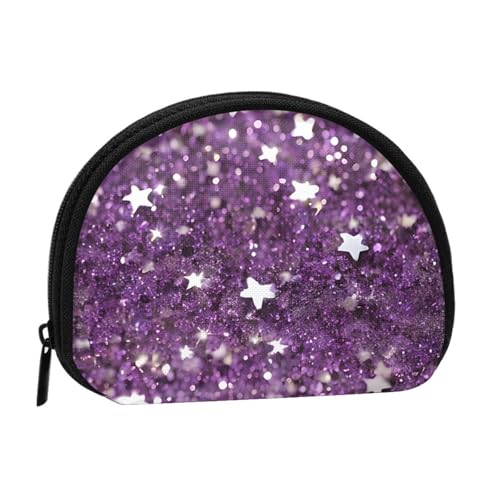 Mini-Münzgeldbörse mit Paillettenmuster, bedruckt, mit Reißverschluss, kleine Geldbörse für Damen und Herren, kompakter Reisegeldorganisator, Schwarz , Einheitsgröße von EZDLOWVBA