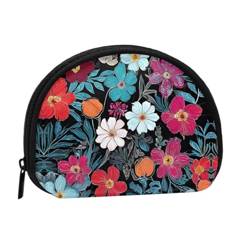 Mini-Münzgeldbörse mit Reißverschluss, klein, für Damen und Herren, kompakter Reise-Geldorganizer, Schwarz , Einheitsgröße von EZDLOWVBA