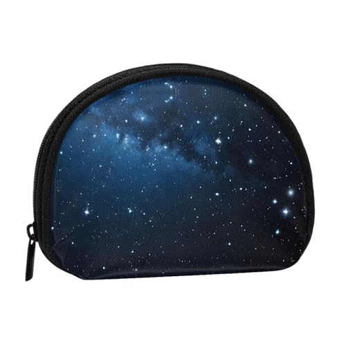 Starry Night Deep Outer Space Print Printed Mini Coin Purse with Zipper - Small Wallet for Women & Men, Compact Travel Money Organizer, Schwarz , Einheitsgröße von EZDLOWVBA