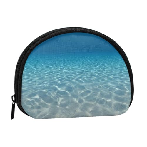 Tranquil Water Print Printed Mini Coin Purse with Zipper - Small Wallet for Women & Men, Compact Travel Money Organizer, Schwarz , Einheitsgröße von EZDLOWVBA