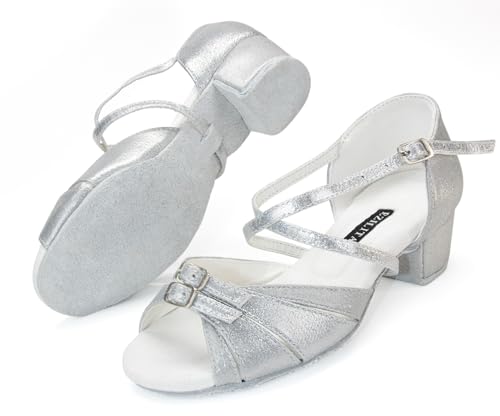EZILITA Tn-076 Mädchen Tanzschuhe silver29 von EZILITA
