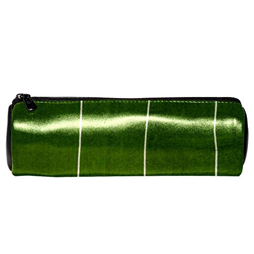 EZIOLY Fußball Yard Line Leder Barrel Stift Bleistift Fall Münze Geldbörse Tasche Kosmetik Make-up Tasche für Schüler Schreibwaren Schule Arbeit Büro Lagerung von EZIOLY